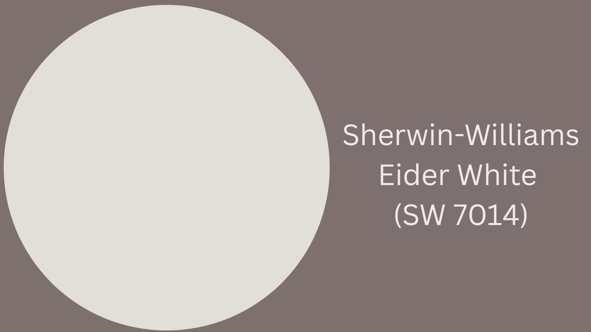sherwin williams eider white sw 7014