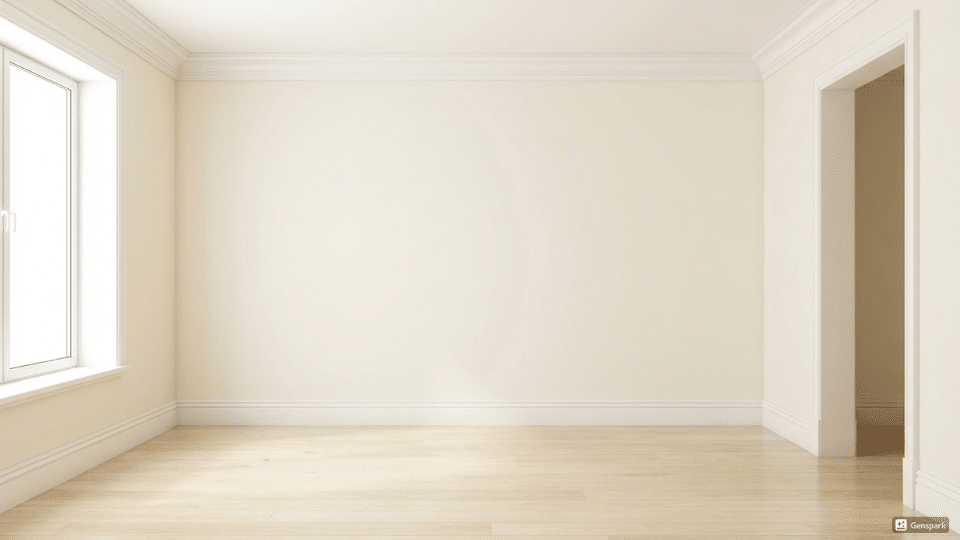 soft ivory walls paired with bone white trim