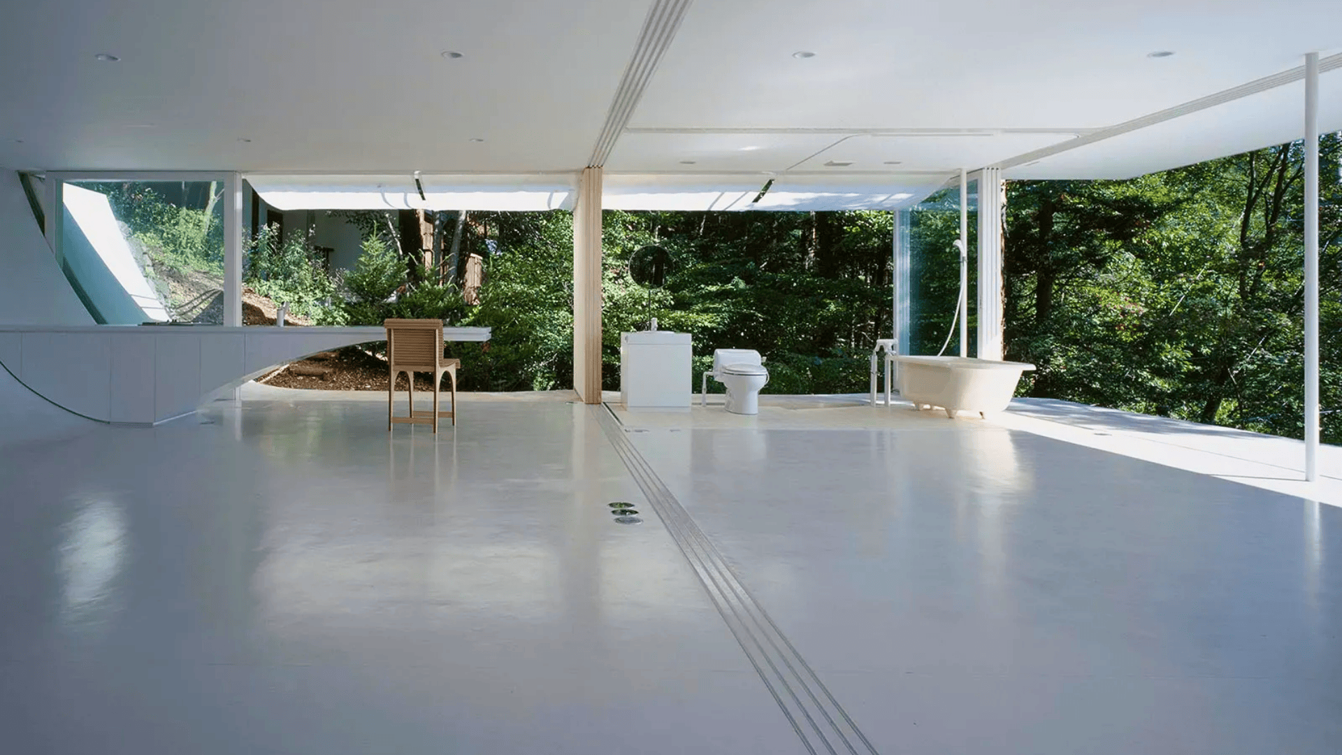 wall less house japan