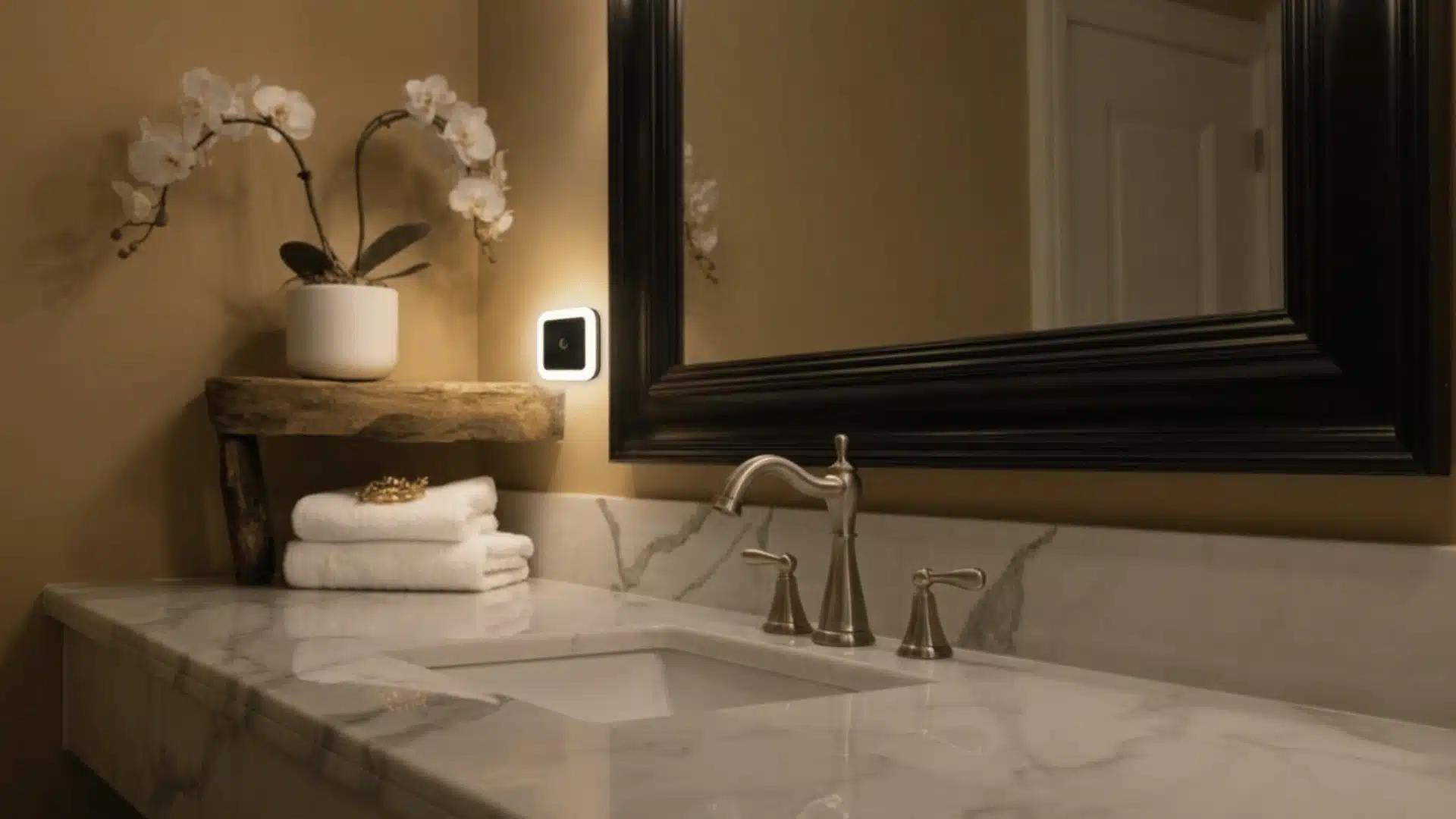 a modern bathroom interior with a rectangular white marble sink countertop featuring gray veining.webp Uploaded throug