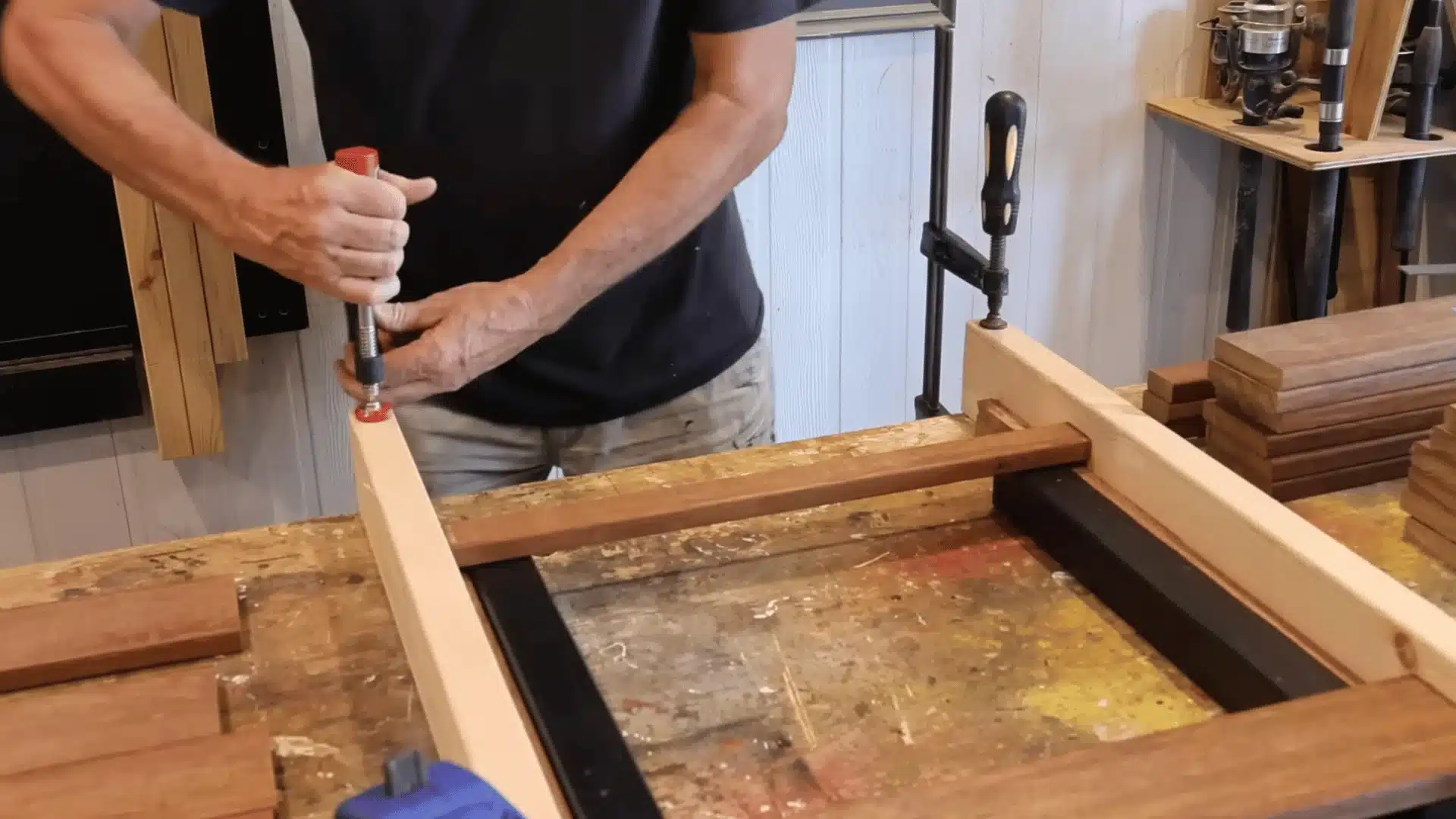 assembling, space boards evenly, pre-drill, and screw panels together square and secure