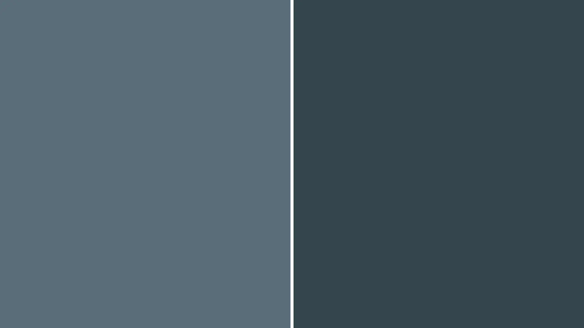 color comparison of a dusty blue shade next to smoky blue and sherwin williams gale force deep charcoal blue