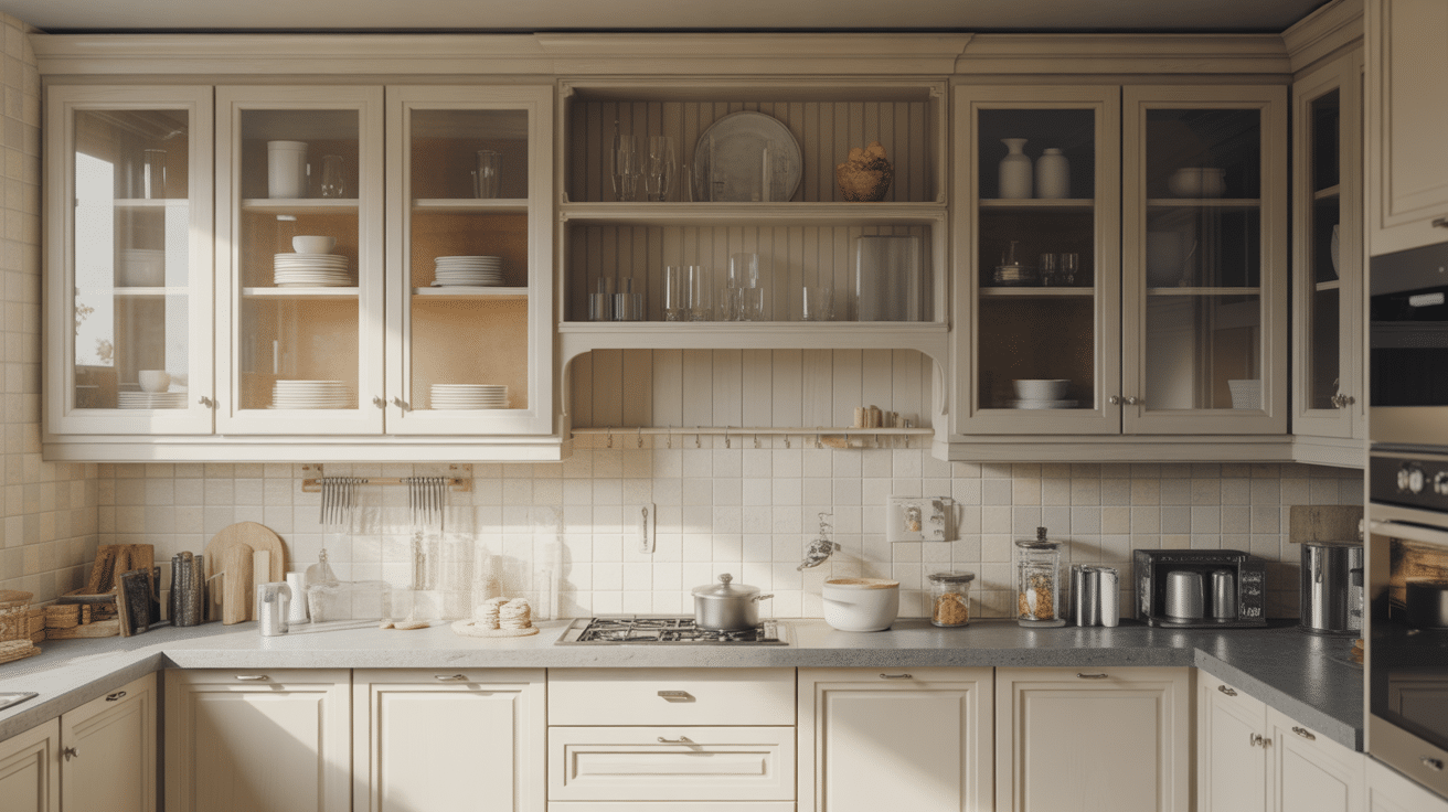 glass front cabinets