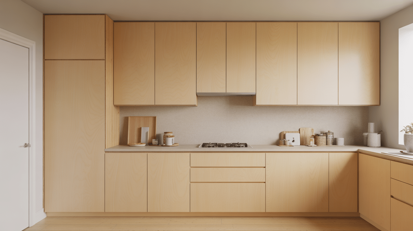 plywood veneer front cabinets