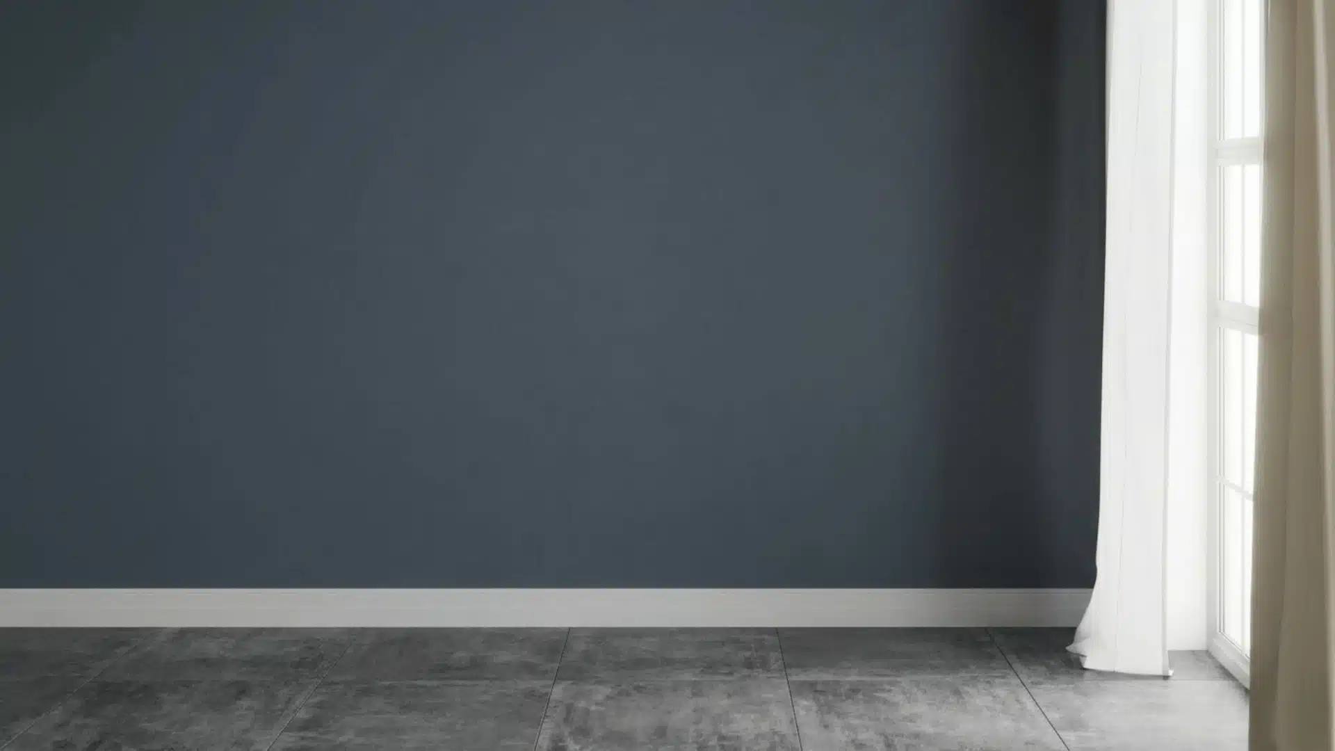 _a picture of a basic room with just a floor and no other stuff in it is put with some curten