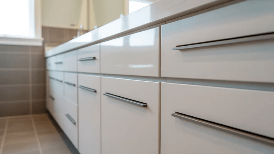bathroom cabinet doors painted for fresh and updated look