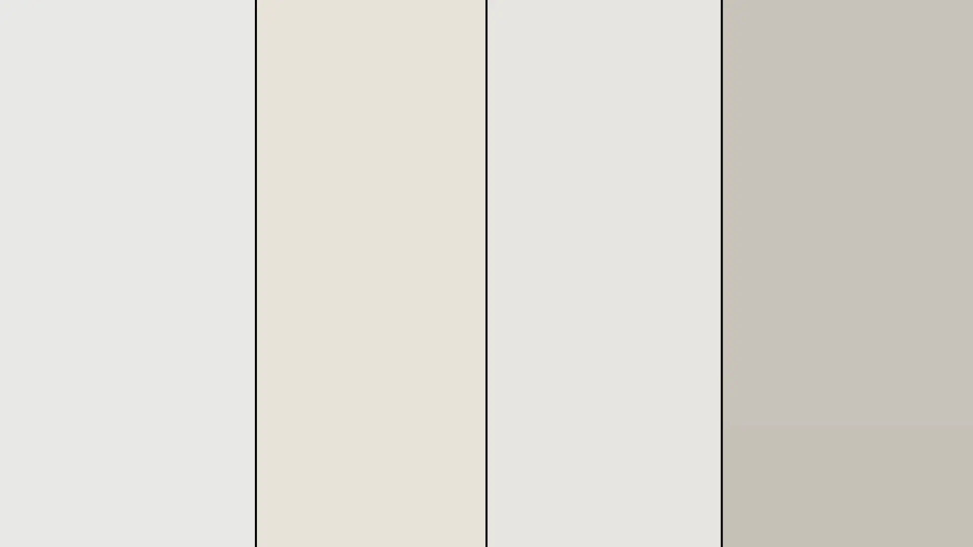 neutral paint swatches in soft gray, beige, and greige tones arranged side by side for comparing cabinet color options with brown granite