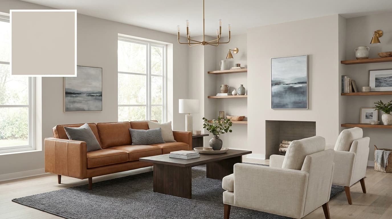 open-concept space with worldly gray walls light furniture and neutral decor accents (1)