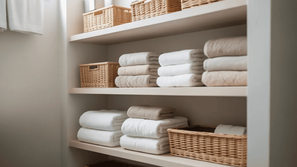 storage shelves above toilet for better bathroom organization