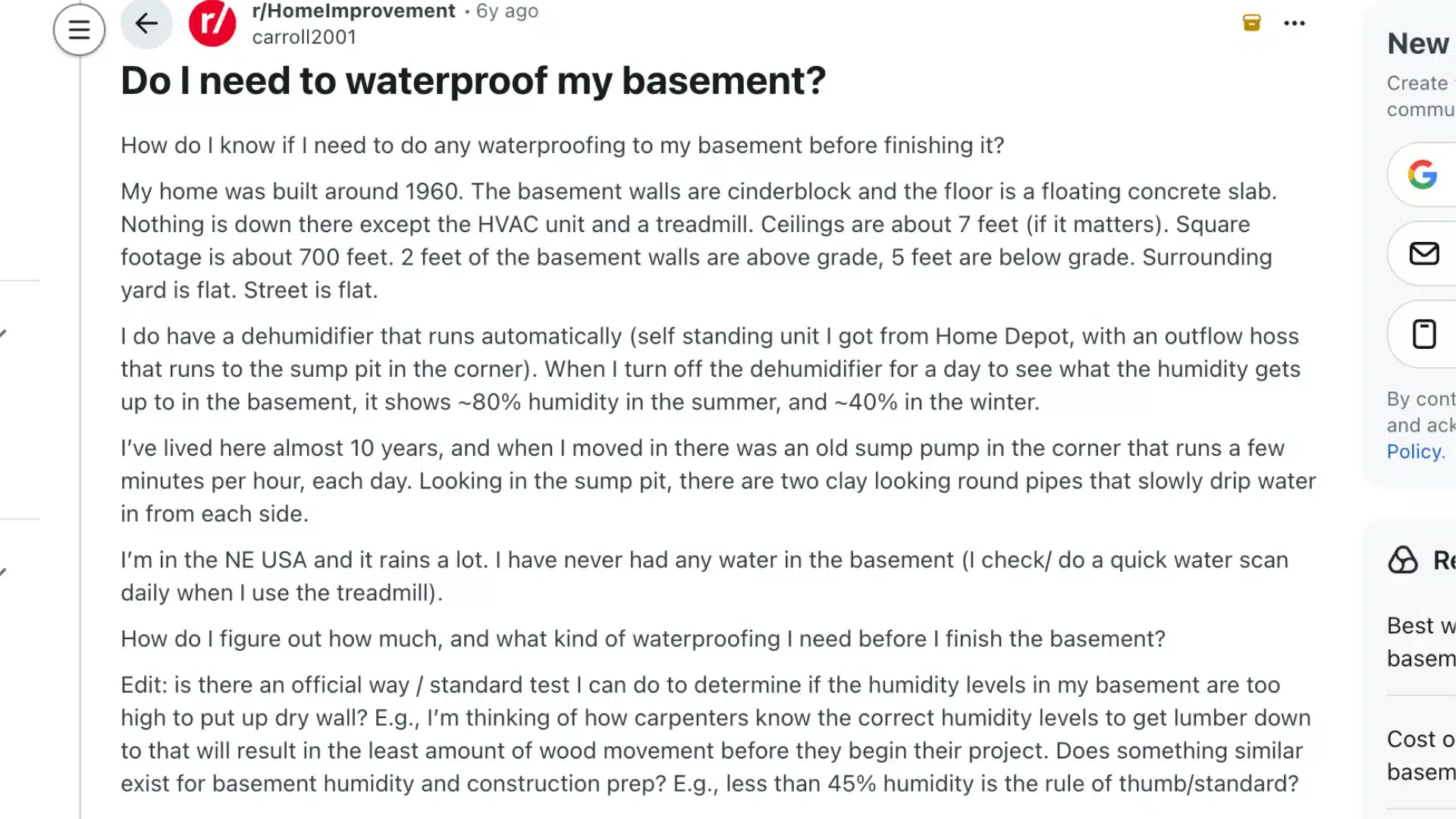 a high quality screen shoot of the reddit post telling the read about it and the costing