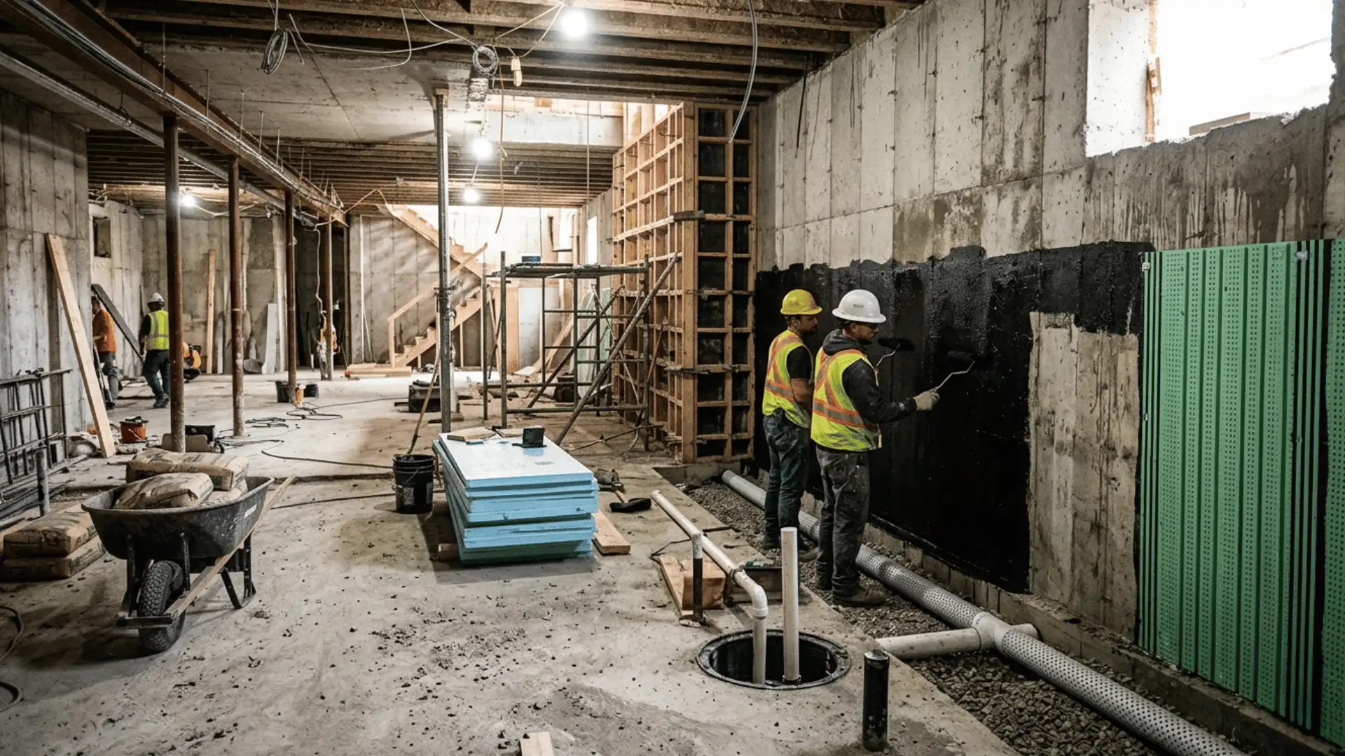a picture of basement in factors affecting basement waterproofing no text just a clean high quality picture