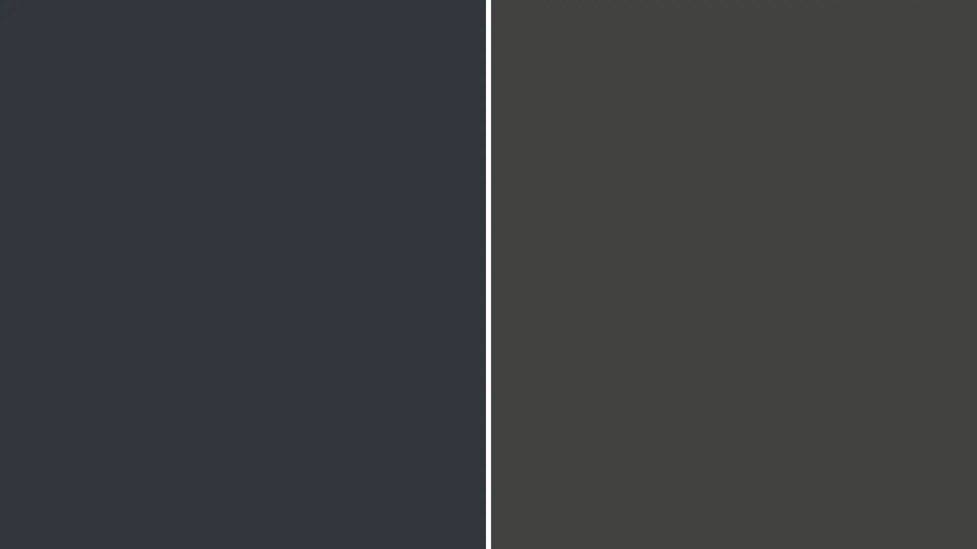 comparison of two dark charcoal paint colors showing inkwell and sherwin williams iron ore