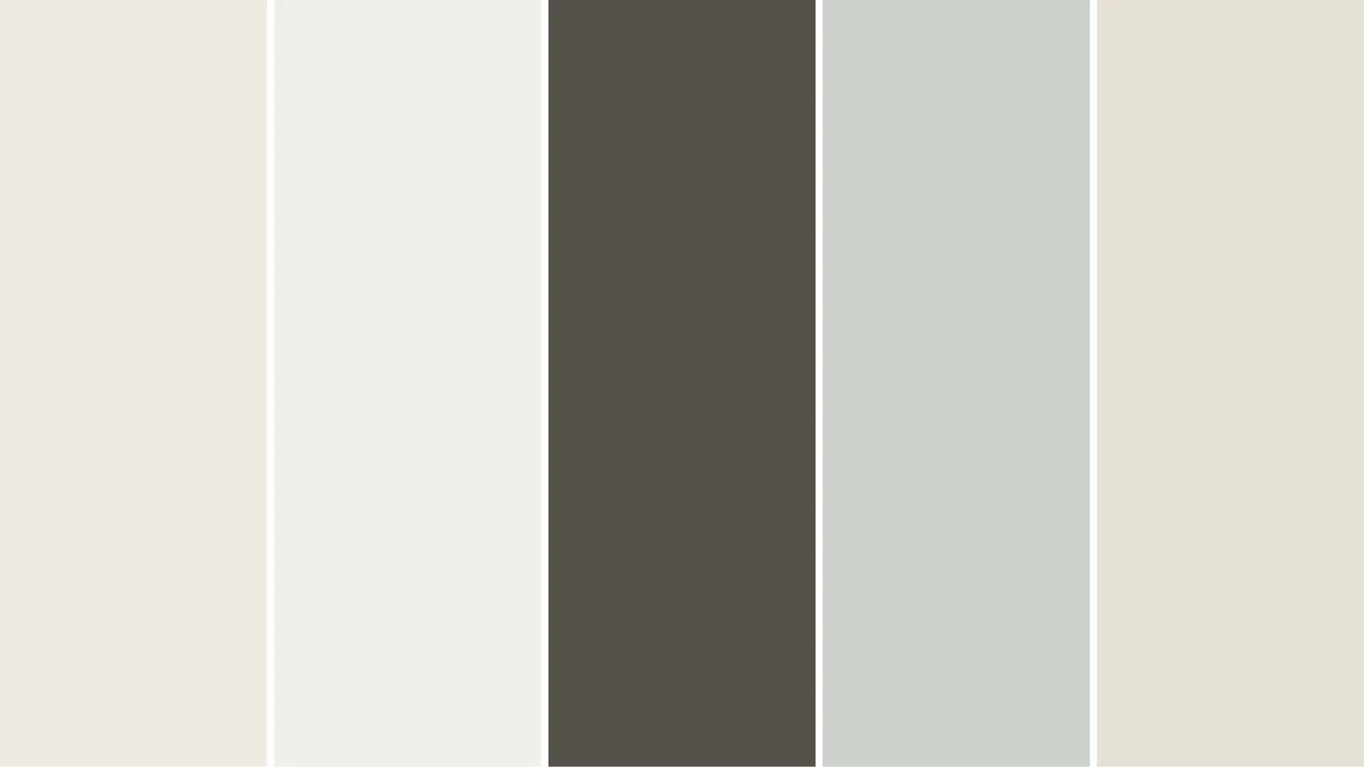 Coordinating color palette for Sherwin-Williams Smoky Blue showing neutral swatches in beige, off-white, charcoal and sage