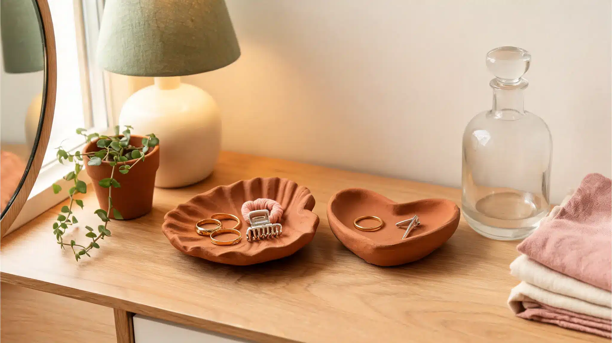 clay trinket dishes bedroom