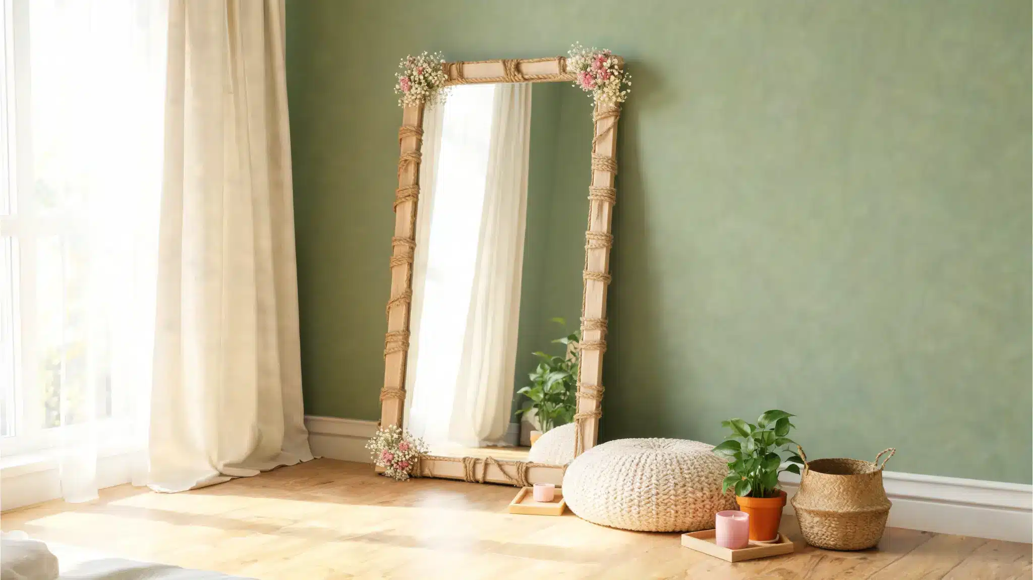 diy mirror frame bedroom