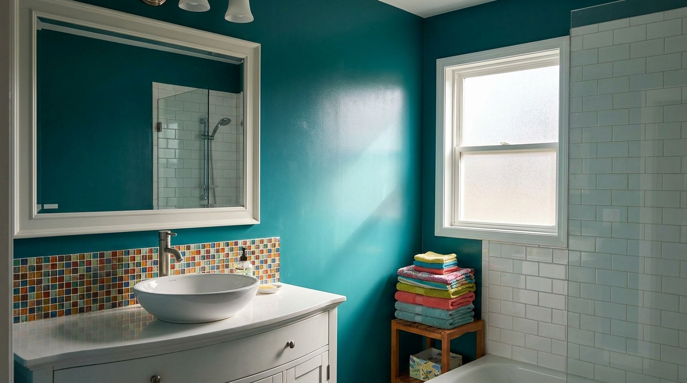 semi gloss sheen for bathroom
