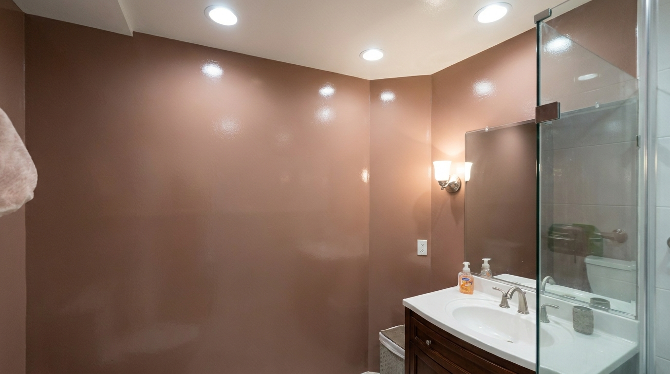 satin sheen for bathroom