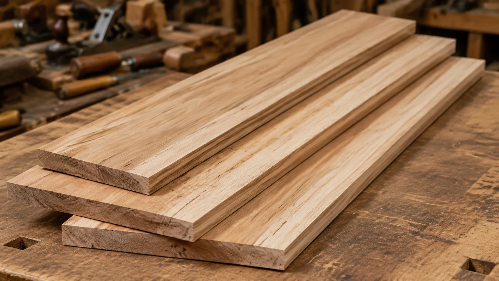 hickory planks strongest wood close-up