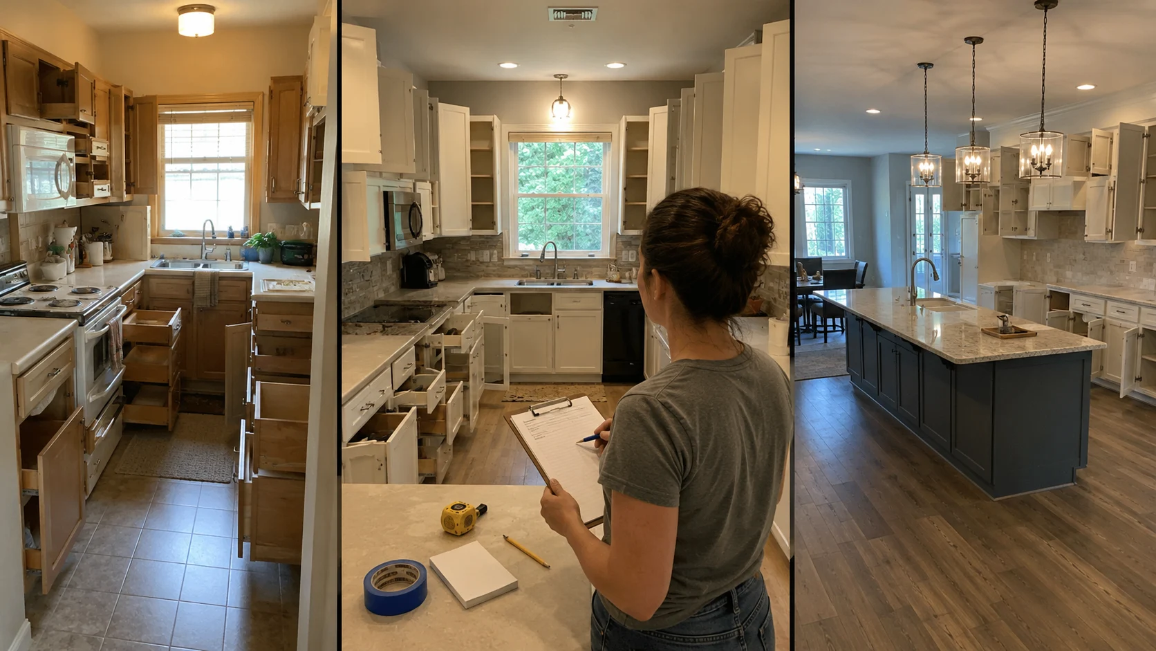 kitchen size affects how much cabinet painting costs