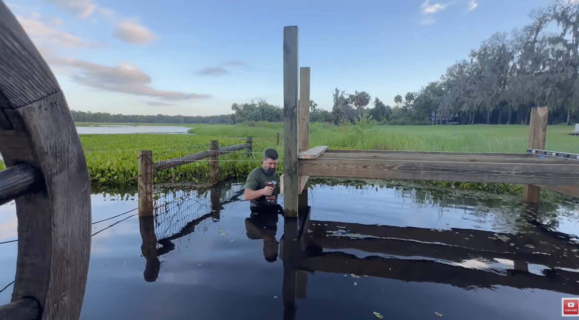 final dock section planned near deeper water for how to build a dock with stronger support