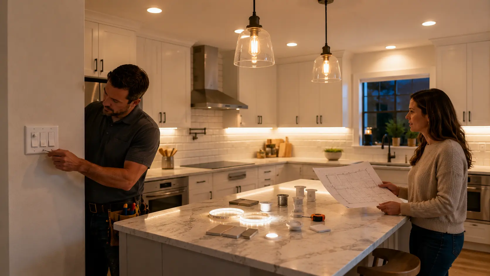 _kitchen lighting cost with pendants and under cabinet lights