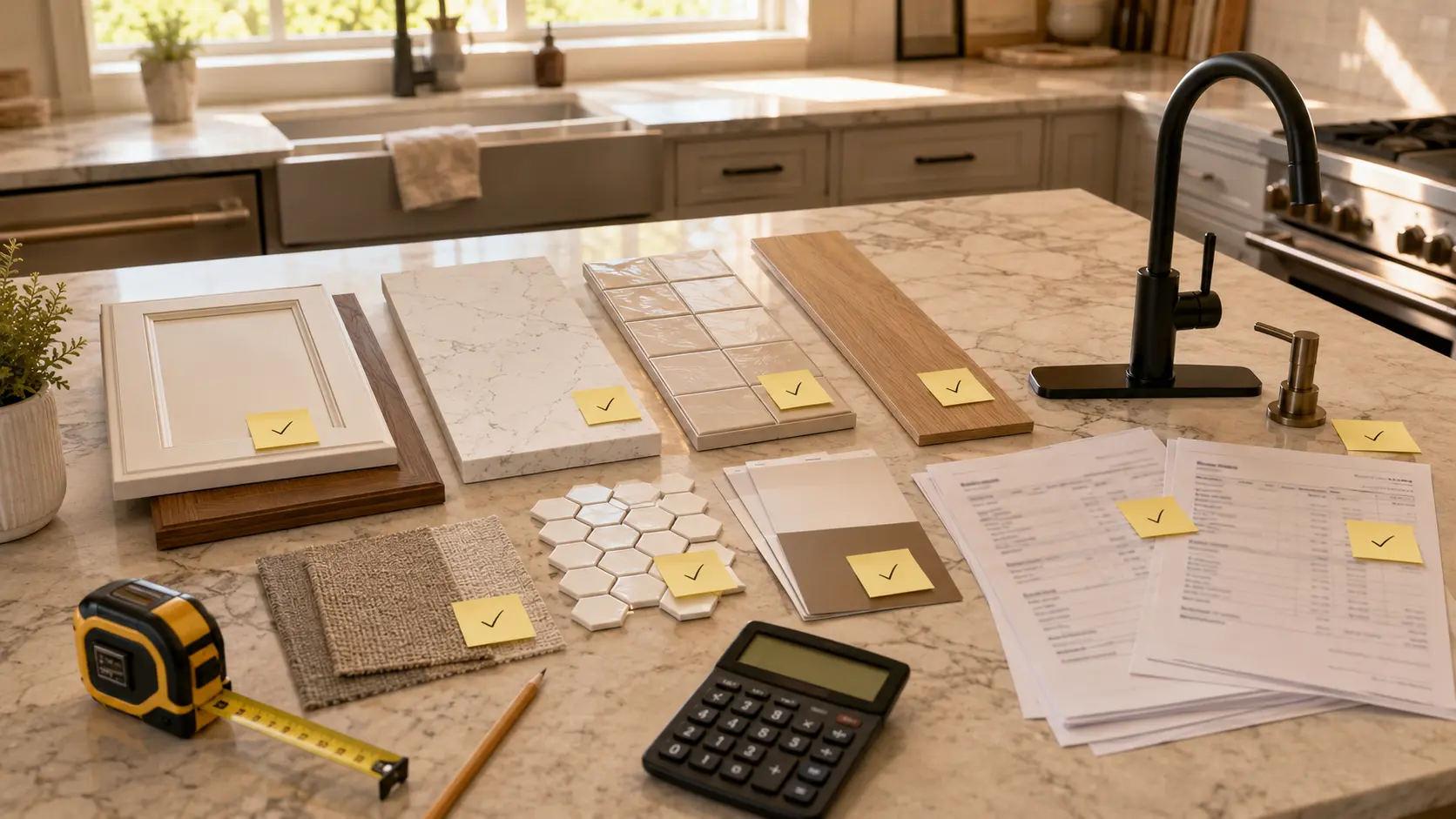 kitchen remodel planning materials and budget choices