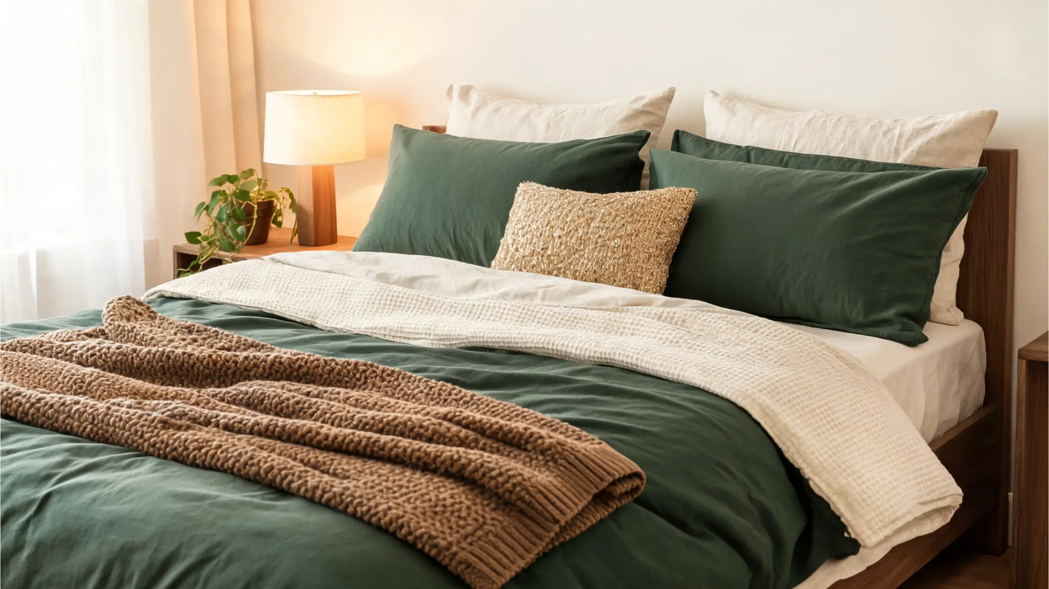 layered bedding bedroom