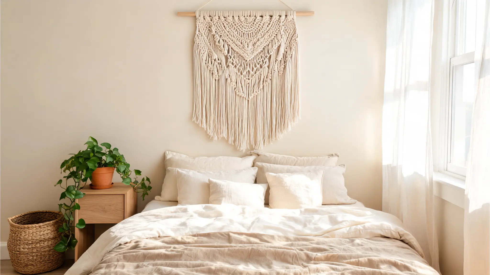 macrame wall hanging bedroom