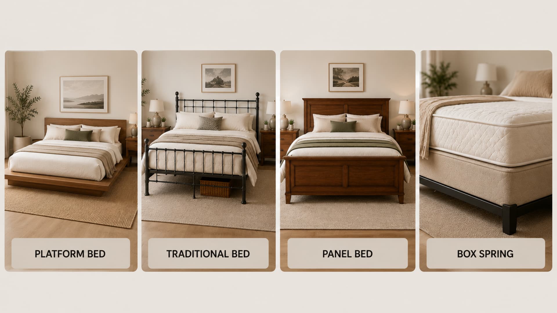 platform-bed-vs-traditional-bed-panel-bed-box-spring