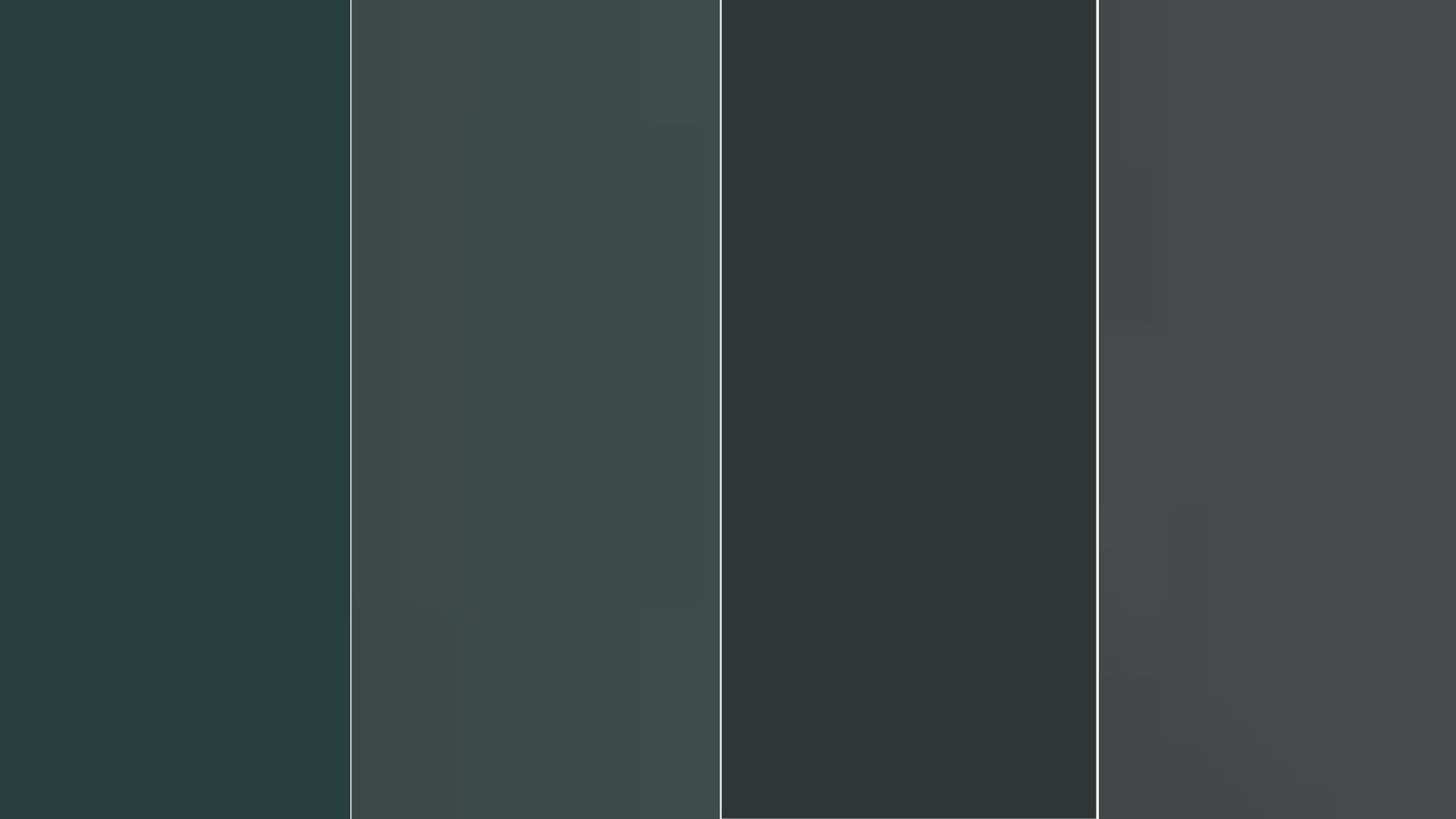 vertical dark green and charcoal paint swatches compare moody tones, showing subtle undertone shifts for interior color selection