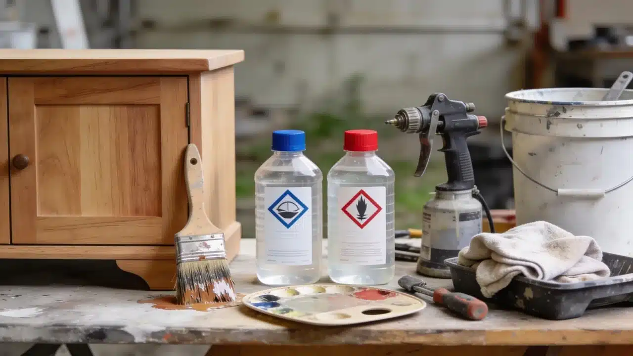 Choosing between mineral spirits and paint thinner based on painting projects