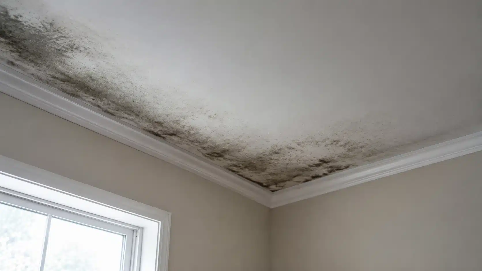 Attic moisture buildup that can contribute to ceiling mold growth