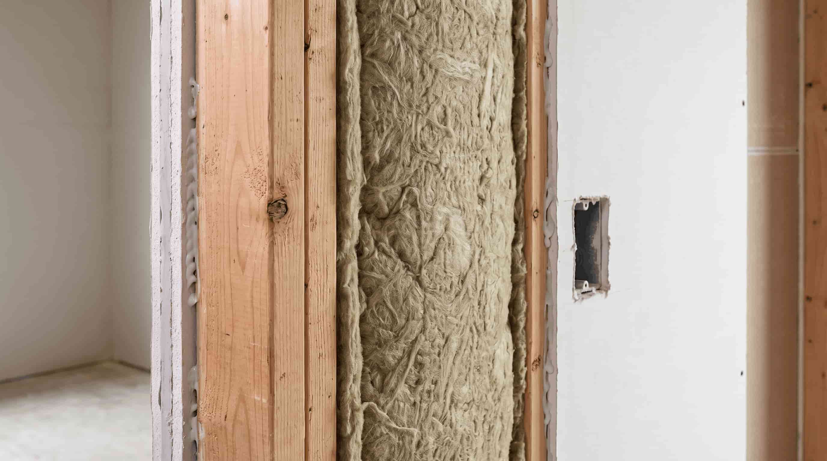 Drywall wall assembly with insulation and multiple layers for improved sound control