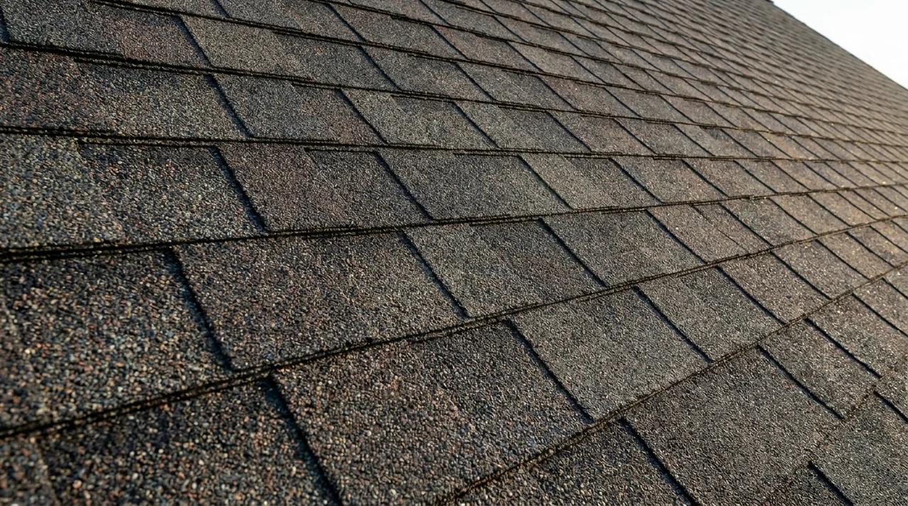Architectural asphalt shingles covering a residential roof.